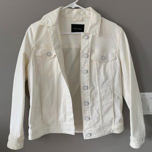 Massimo Dutti White Denim Jacket